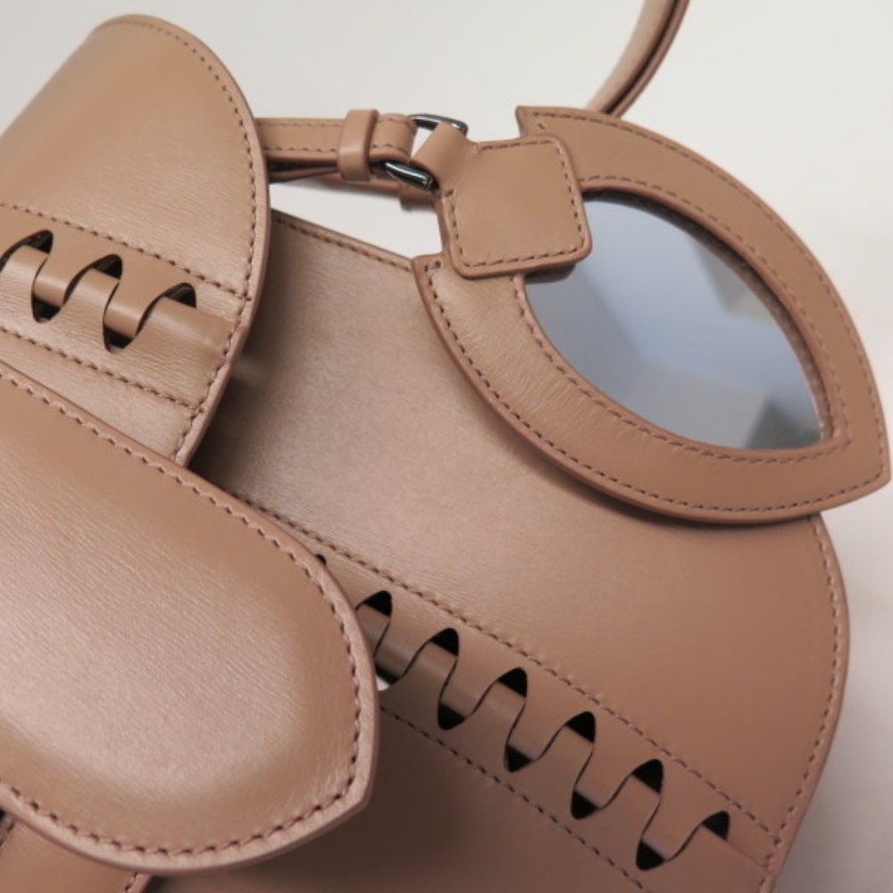 NEW Alaia Shoulder Bag Blush Nude Leather - Picture 6 of 8